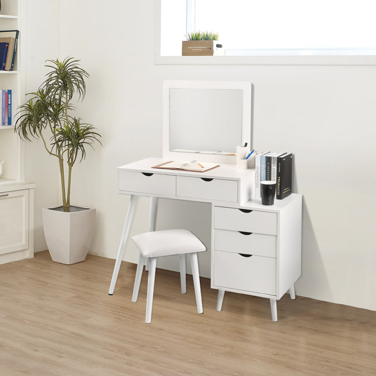 White dressing hot sale table wayfair